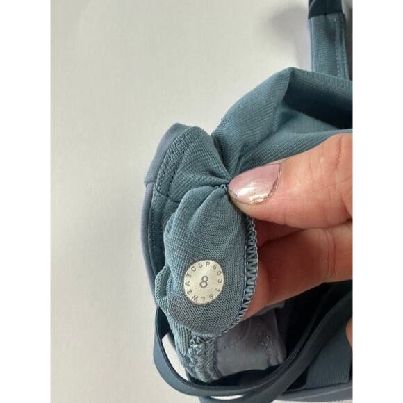 Lululemon Free To Be Moved Bra Size 8 Cascade Blue / Slate Blue - Picture 2 of 4